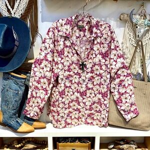 Style & Co boho floral blouse w shabby chic prairie vibe